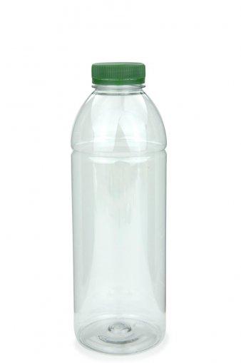 R-PET fľaša Smoothie 750 ml 38 mm číra so skrutkovacím uzáverom 38 biela 3-č.