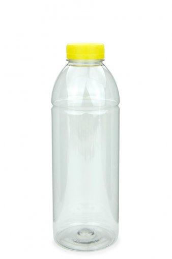 R-PET fľaša Smoothie 750 ml 38 mm číra so skrutkovacím uzáverom 38 biela 3-č.